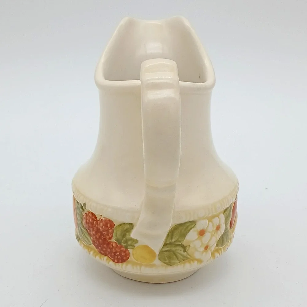 Vintage Metlox Poppytrail Della Robbia Sugar Bowl Creamer Set Vernonware